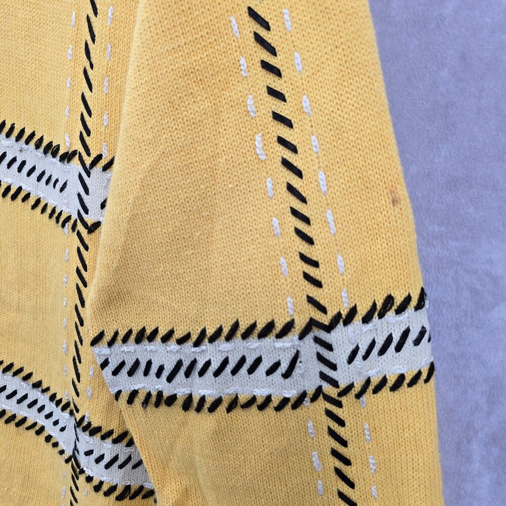Storybook Knits Yellow Tassel Western Vintage Rhinestone Cotton Coat Jacket 3X - Picture 6 of 9